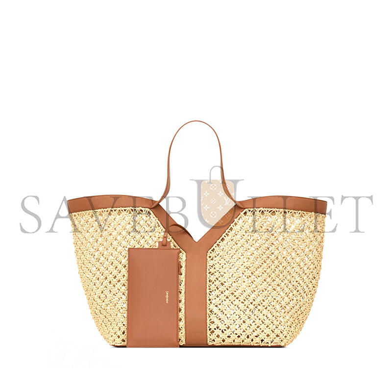 Y51 beige raffia y tote bag 828957gaafi2791 (37*32*22cm)